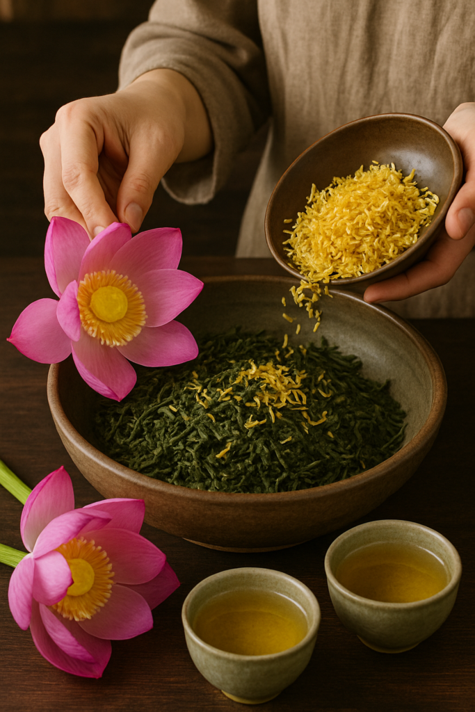 QUY TRÌNH ƯỚP TRÀ SEN TÂY HỒ