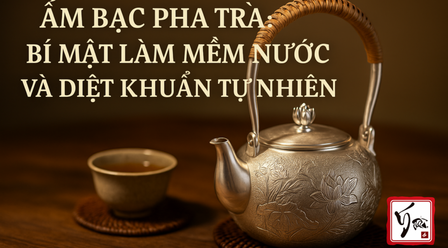 Ấm Bạc pha trà: Bí mật làm mềm nước và diệt khuẩn tự nhiên Ấm bạc pha trà tại Ý Trà Quán – bí mật làm mềm nước và diệt khuẩn tự nhiên