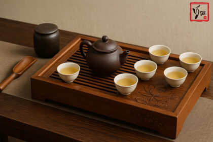 5 khay trà đẹp theo phong thủy – nghệ thuật & thiền vị Khay trà đẹp bằng gỗ chạm khắc tinh xảo – Ý Trà Quán.