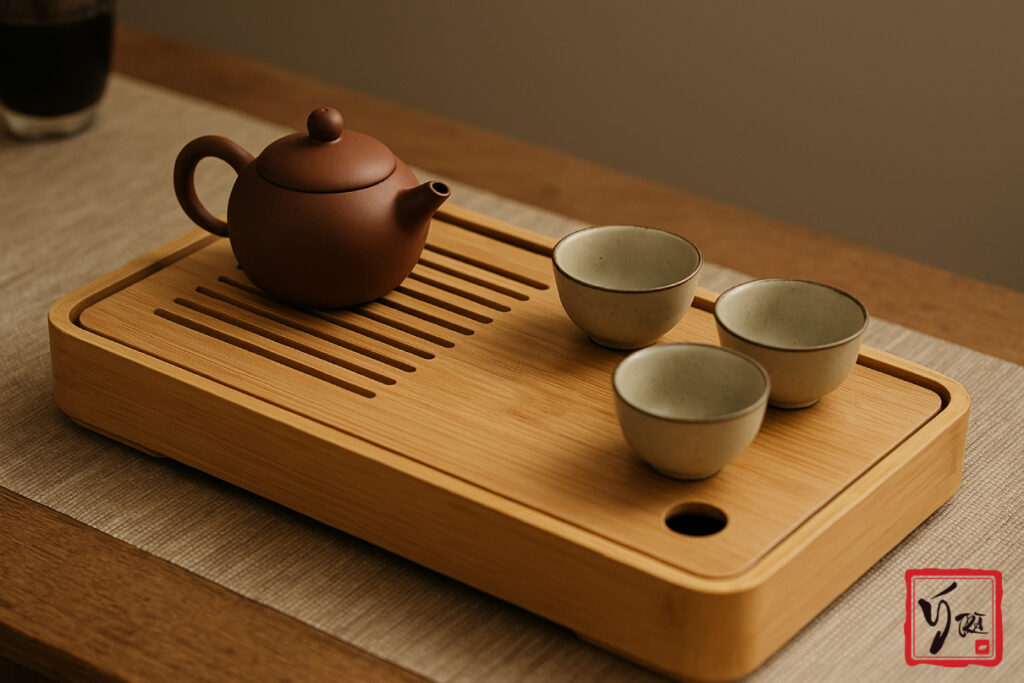 Khay trà tre giản dị – Khay trà đẹp mộc mạc.