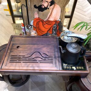 BÀN TRÀ TRÚC TÍCH HỢP BẾP ĐIỆN