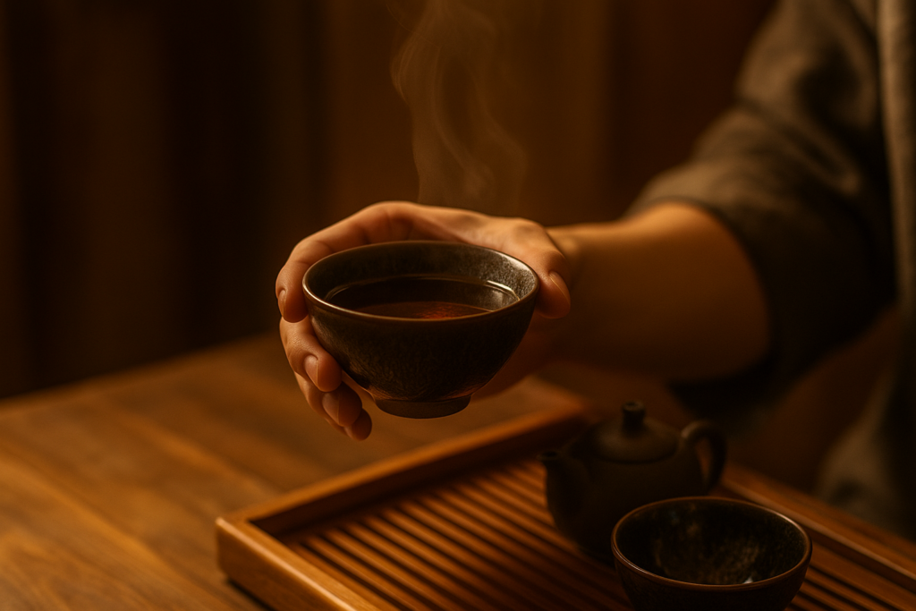 Thưởng trà cùng chén Kiến Trản – hương vị của tĩnh lặng.