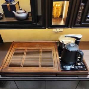 BÀN TRÀ TRÚC TÍCH HỢP BẾP ĐIỆN