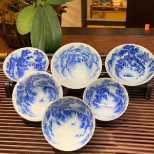 CHÉN SỨ THANH HOA NUNG CỦI